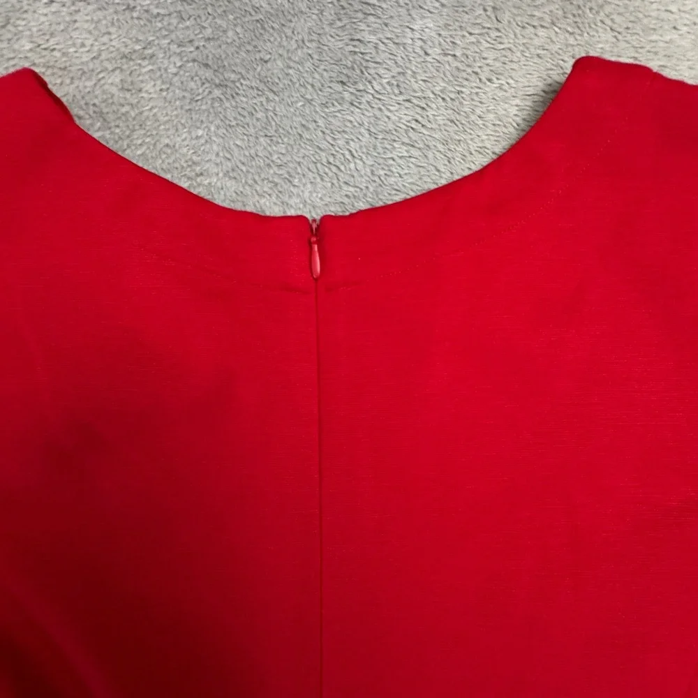 Soft Surroundings Dress Women's Size‎ 8 Red Short Sleeve Rear Zip - Picture 13 of 13